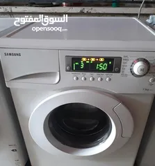  1 غساله سامسونج 7.5g بحاله الوكاله وما فيها اي مشاكل استخدام بسيط