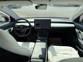  16 تسلا MODEl مج 3 موديل 2021 ستاندر بلس خمري داخل ابيض بحالة الوكاله فحص كامل حرره