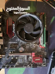  5 متوفر بورد و معالج للبدل على ايفون 11 عادي او برو  cpu Rayzan 5 1400  gpu gt710 maderbord msi b350m