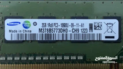  2 رام 2GB نوع DDR3 مستخدمة بحالة ممتازة ( RAM - 2GB - DDR3 )