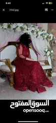  2 فستان خطبة جديد لون خمري على عنابي - احلى فستان ممكن تلبسيه