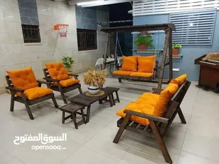  1 مجلس خارجي خشب سويد نخب اول