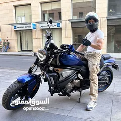  5 QJ Motor SRV600 st دراجة كيو جيه كروزر بحالة الوكالة Cruiser Classic blue motorcycle