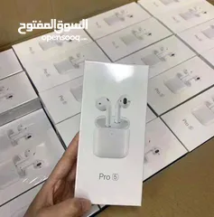  5 سماعة Apple airbuds pro 5  بلوتوث ...متوفرة باللون الأبيض فقط .. مكفولة