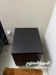  2 ikea black nightstand