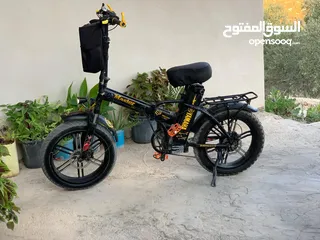  1 موجود بسكليت كهربا عجل عريض جنط مغانسيوم ماطور 750كمبيوتر500 بركات زيت ضي زمور كلشي بدون بطاريه