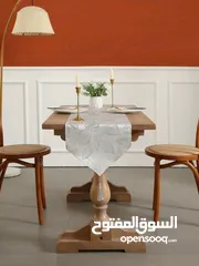  5 مفرش طاولة قماش عصري شرشف طاوله مقاس 120سم في 35 بتصميم اوراق نباتات بساط الطاولة