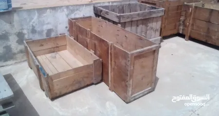  5 مجموعة صندوق خشب