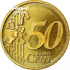  1 عملة نادرة 50 سنت يورو 2002 حرف D
