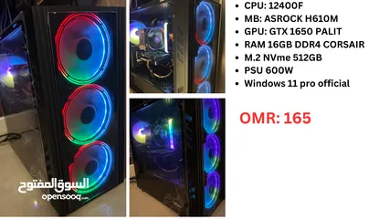  1 GAMING PC / i5 , 12400F / RAM 16GB DDR4 / NVme 512GB / PSU 600W