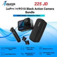  1 جوبرو هيرو 10 كاميرا احترافية بكج /GoPro HERO 10 Action Camera Bundle