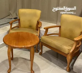  2 قعده طاولة مع كرسيين