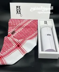  19 شماغ احمر وابيض جفنشي وكارتير ومونت بلانك جميع الماركات هاي كوالتي مع الملحقات احدث البصمات 2025