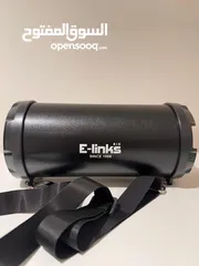  1 Black E-Links Speakers With A Strap Big Size سبيكرات إي لينك اسود مع حزام