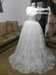  3 بدلات زفاف وخطبة وملون... فساتين زفاف وخطبة وملون وطرحات عروس وتوربان عروس