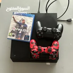  2 PS4 , a cd for FIFA 23 and 2 pads on it