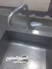  6 مجلى ستانليس ستيل حوضين تفصيل طول 3 متر وعرض متر وارتفاع متر مع رف ستانلس سفلي وارجل تطويل وتقصير