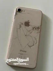  2 "ايفون 8 ذاكرة 64 بطاريه+شاشة مغيرات من هارمونكس "ملاحظة : الباك مكسور  الكاميرا السلفي فيها مشكله