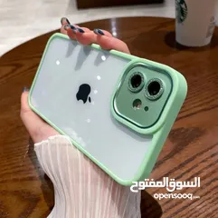  1 كفر فاخر شفاف ملون حواف مع بريق كميرا