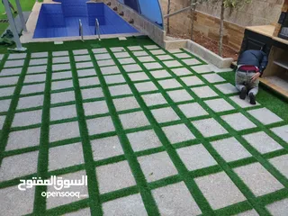  9 عشب صناعي اقل سعر بالمملكة وتحدي بسعر كثافة وثبات لون  يوجد صناعة  اردني  فيتنامي سعودي مصري امراتي
