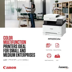  3 Canon i-SENSYS MF655Cdw Wireless Colour 3-in-1 Laser Printer