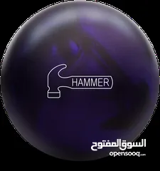  2 كرة بولينج مستعملة بحالة الجديد (purple bowling ball)
