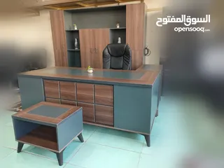  15 مكتب مميز قياس مترين +جانبية وادراج وطاولة توصيل مجاني داخل عمان والزرقاء