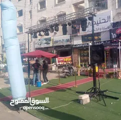  1 اجهزة اضاءة متحركة للمحلات والمناسبات تراس اضاءة موفينج هيد بيمات باركانات سماعات دي جي اقواس بلالين