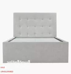  2 ORLANDO 120X200 UPHOLSTERED BED-LIGHT GREY-4  سرير مبطن ب القماش الون الرمادي