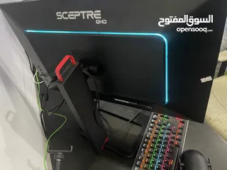  4 شاشه قيمينق 2k كمبيوتر سوني  بيعه سريعه 144hz