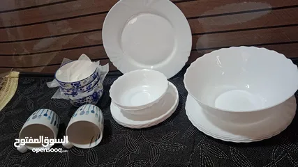 3 اطقم سفرة  ماركات عالمية فخمة وراقيه وكلهم #ماركات #بورسلان مختومة