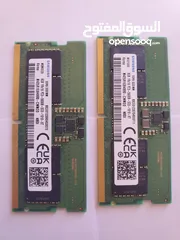  1 رام 16GB قطعتين كل قطعه 8GB فئة DDR5 نوع Samsung سرعة 5600MHz
