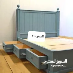  22 اتخوت مجوز خشب لاتيه 18م عادي او بكس مجوز مفرد ونص مفرد البيع بدون فرشه مع إمكانية تغير الون كفاله 5
