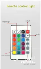 5 لمبه اضائه RGB و سماعات سماعة بلوتوث شكل مروحه لمبة اضائه تحكم ريموت و بلوتوث مقاس 40 سم