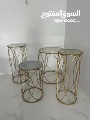  1 4 golden steel decorative tables