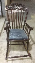  2 كرسي هزاز خشب زان صولد