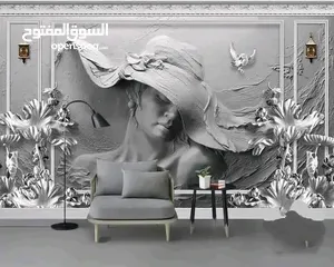  1 ورق حائط ثلاثي الأبعاد نسيج الماني بأشكال عصريه مميزة مع وجود تصاميم تناسب جميع المواقع  متوفر شحن