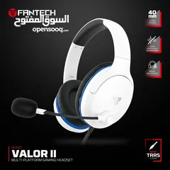  2 FANTECH MH89 VALOR II Multi-Platform Gaming Headset سماعة فانتيك ابيض واسود