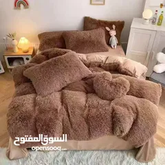  4 شرشف تخت مجوّز فرو – نعومة وفخامة بدفء ولا أروع! الشتاء عالابواب ولازمنا ألوان حلوة ودافئة