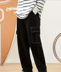  1 ؜بنطلون كارجو رجالي كاجوال بجيوب متعددة - بنطلون جوجرز فضفاض برباط، مناسب للربيع والخريف