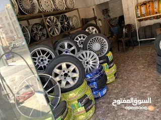  5 محل اطارات و جنطات كامل للبيع جاهز بداعي السفر