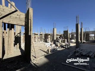  13 شقة في مرج  الحمام قرب دوار المرديني طابق أخير مع روف دوبليكس 135م وترس 80م