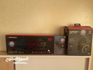  1 سماعة فانتك اصلية CAPTAIN 7.1  كيبورد فانتك اصليk613  ماوس اصلي G10