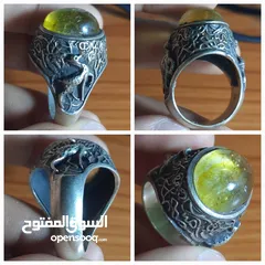  11 مجموعة مميزة من خواتم الفضة الخالصة احجار طبيعية   احجار عقيق، ياقوت، فيروز، اوبال، مازونايت، زفير،