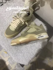  6 حذاء Nike Air Jordan 4 IV Sail Off White مقاس 11W 9.5M CV9388-100 Retro Virgil OW