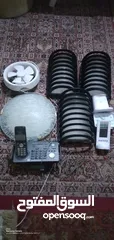  3 4 اضواء 2 منبه وتلفون وشفاط 20 في 20 حاله ممتاذه