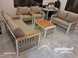  26 مراجيح ثلاثية وثنائية ورباعية واطقم رتان 5 و7 مقاعد واطقم كنب حديد قوية وعش البلبل حجم جامبو رائعة