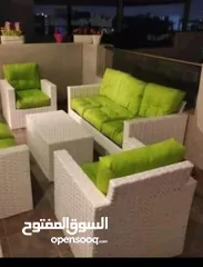  10 طقم راتان 5 مقاعد   يتوفر مراجيح ثلاثية  يتوفر أطقم رتان سباعي  مراجيح عش البلبل