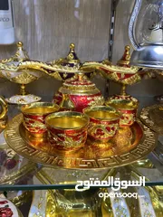  12 طقم زمزميات نحاس مينا