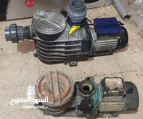  1 مجموعة مضخات خاصة  ببرك السباحة اصلية الاسعا ر من 75 الى 100 دينار